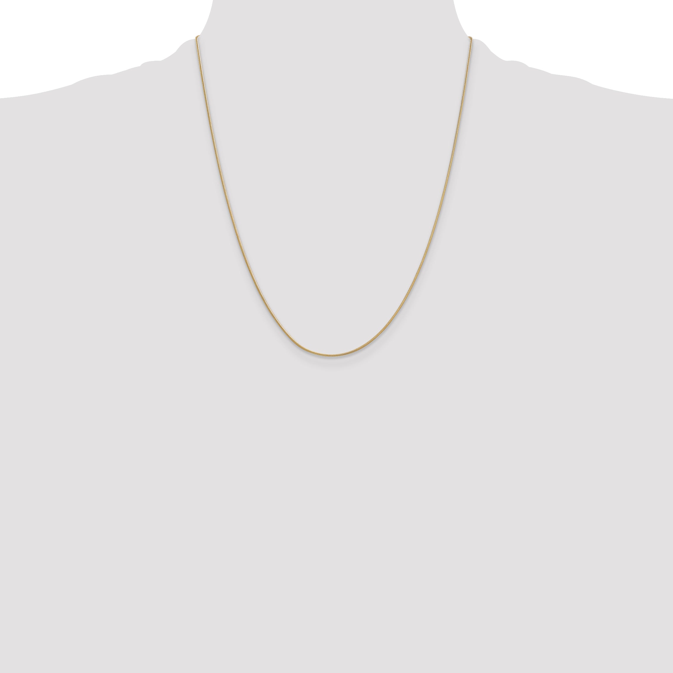 14k .9mm Round Snake Chain