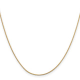 14k .9mm Round Snake Chain