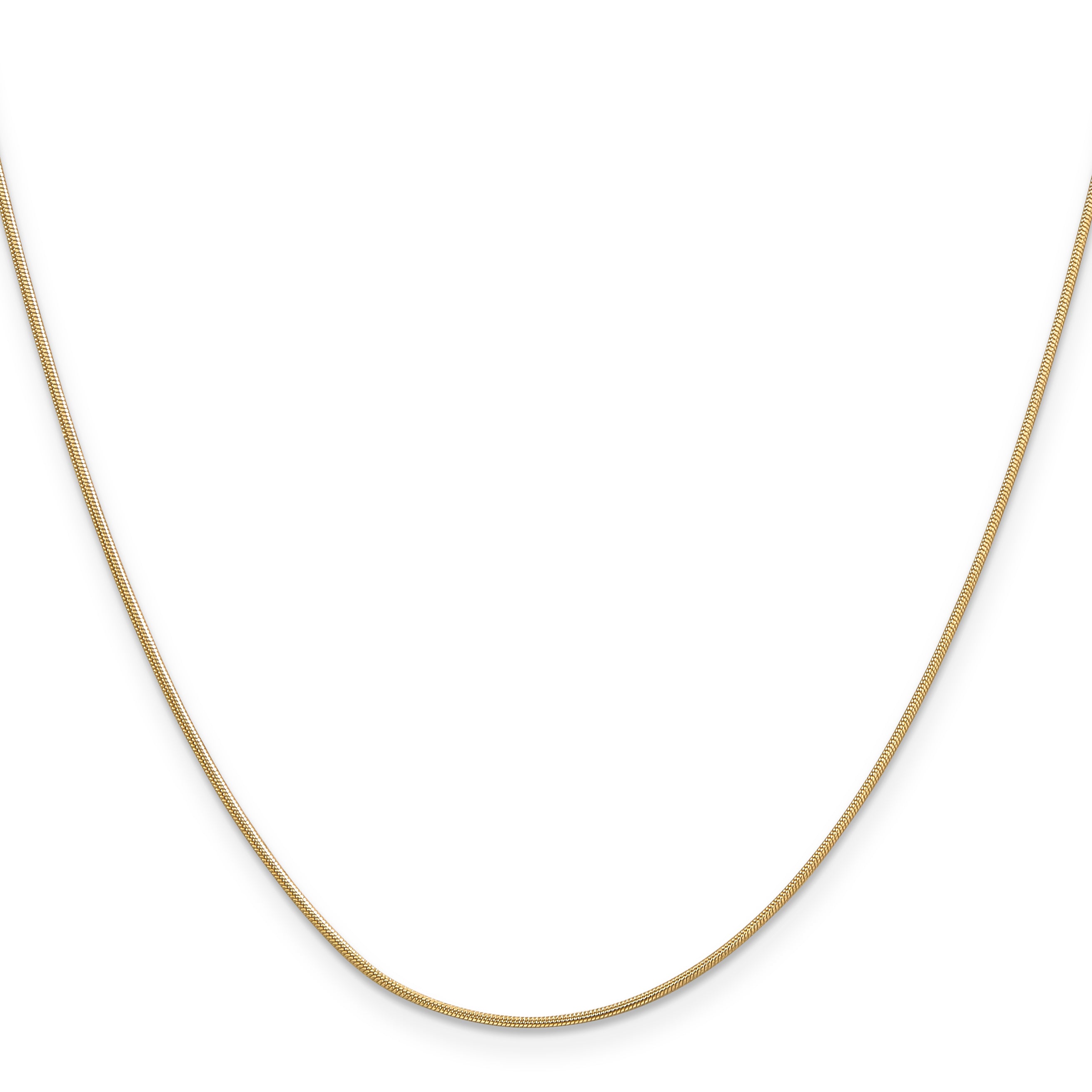 14k .9mm Round Snake Chain