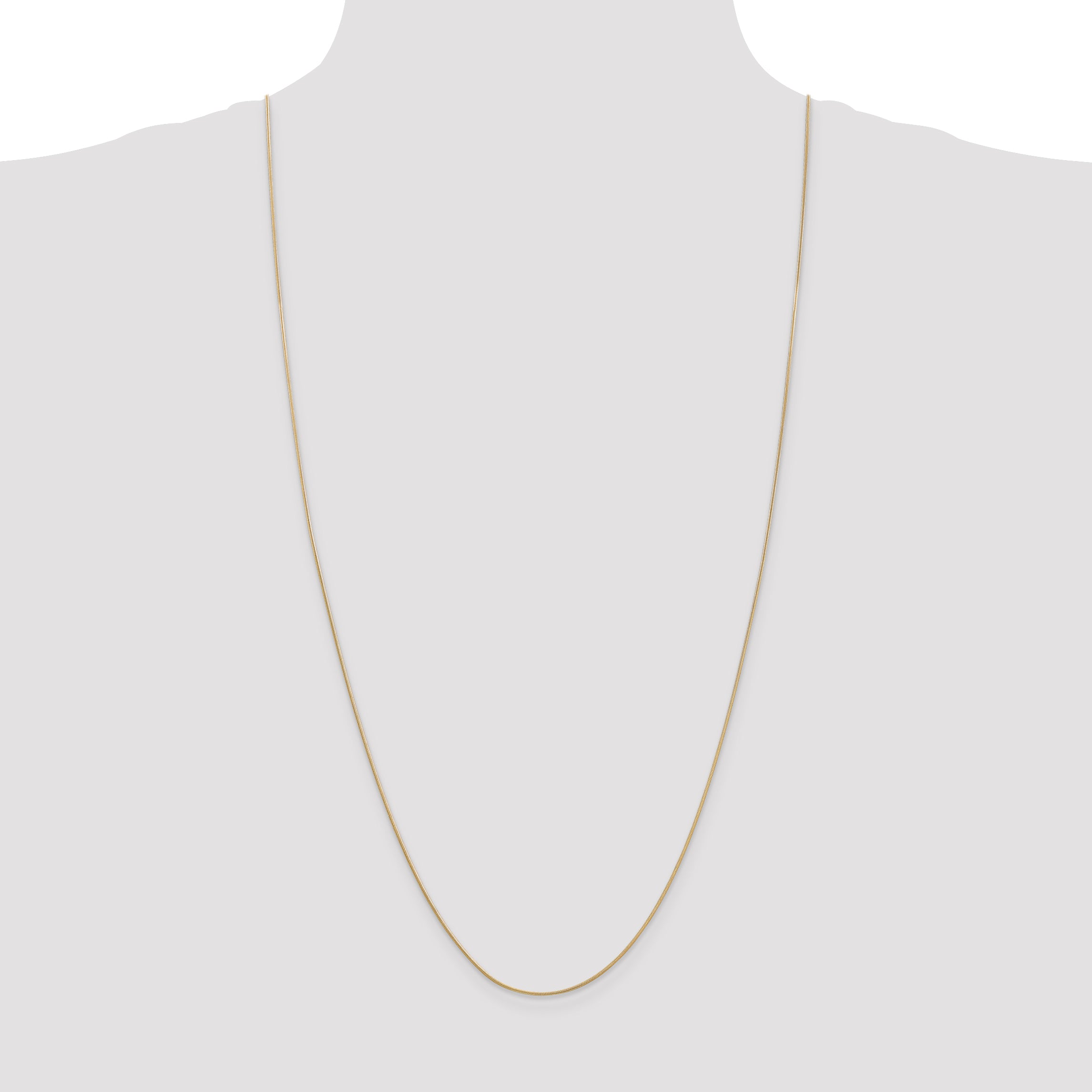 14k .9mm Round Snake Chain