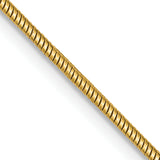 14k 1.4mm Round Snake Chain