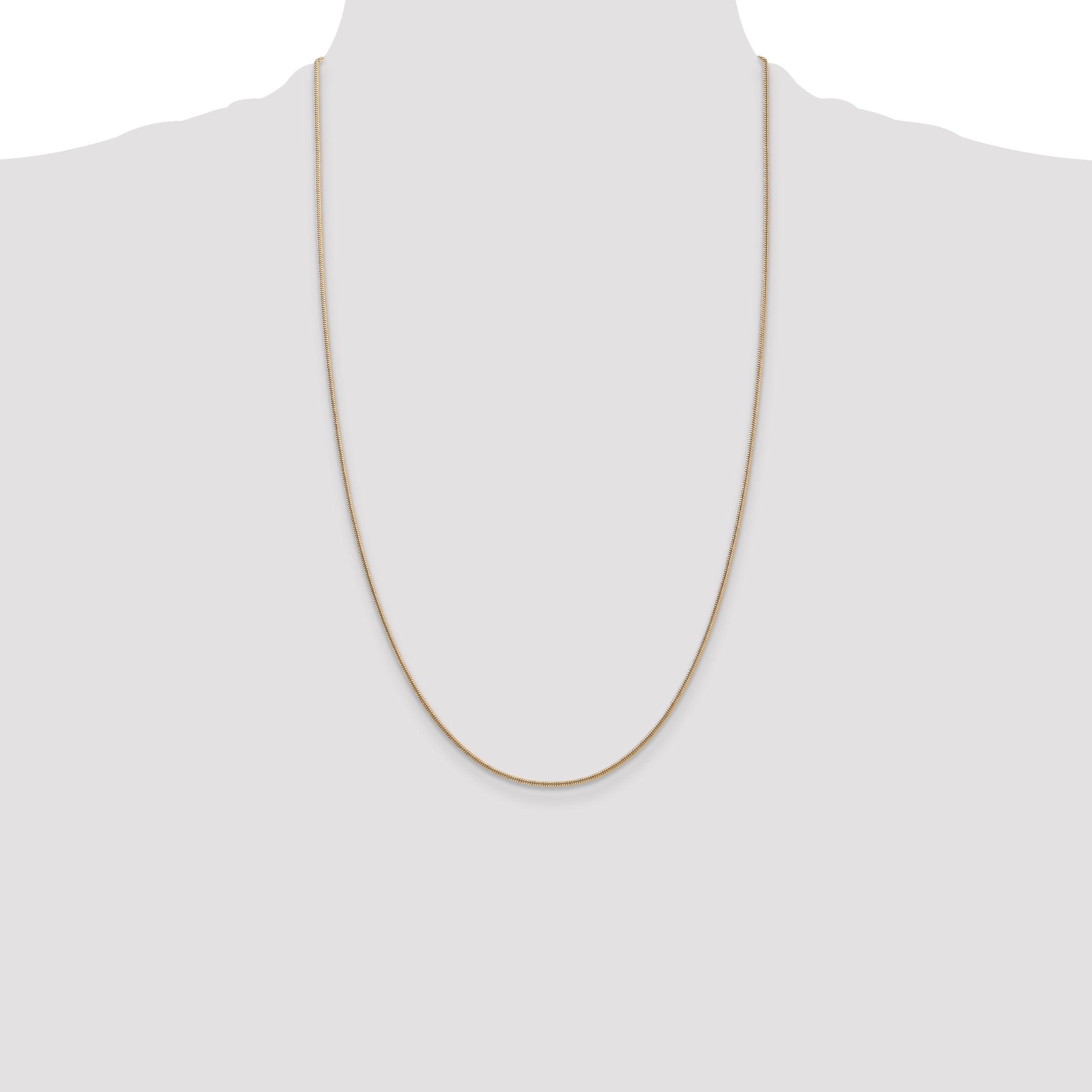 14k 1.4mm Round Snake Chain