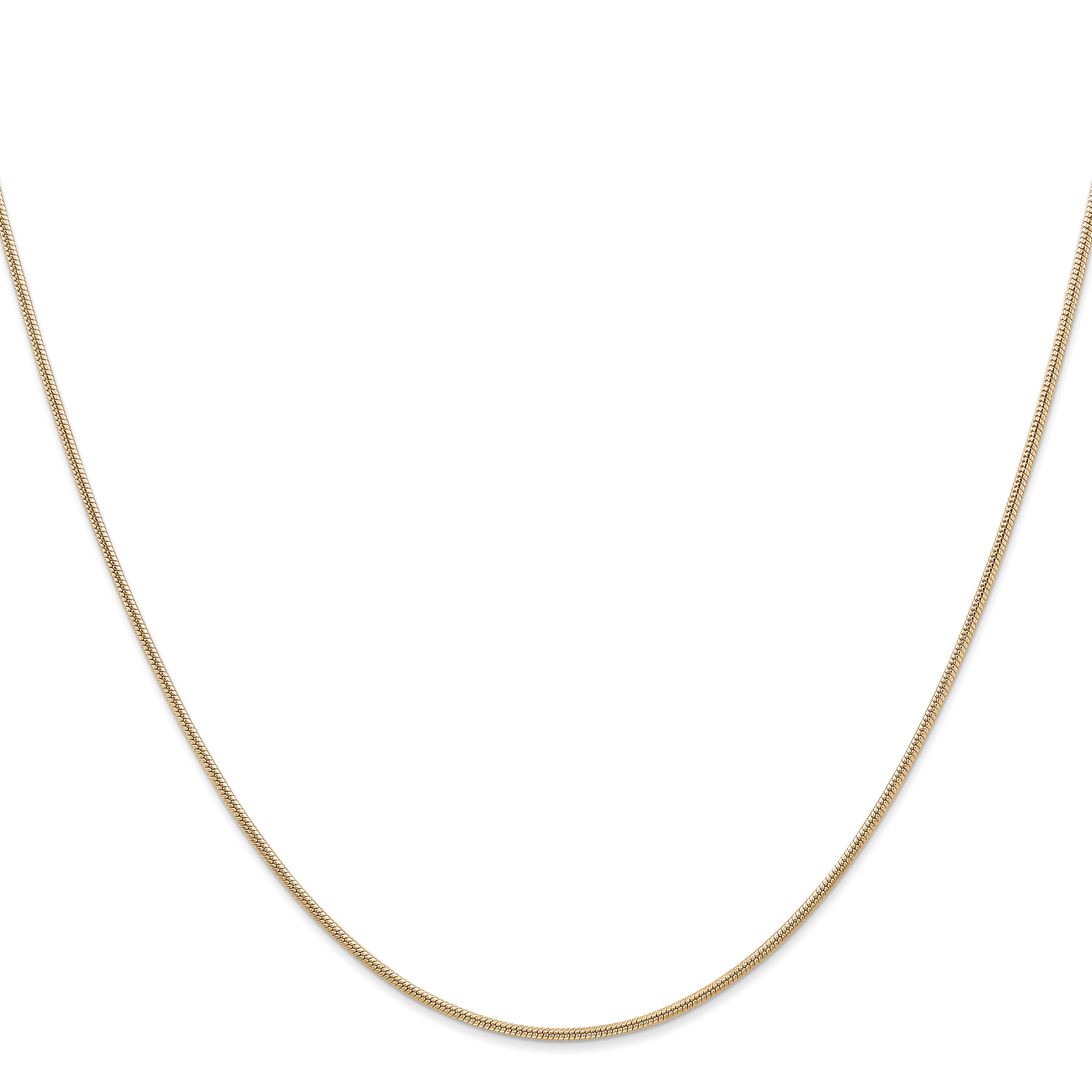 14k 1.4mm Round Snake Chain