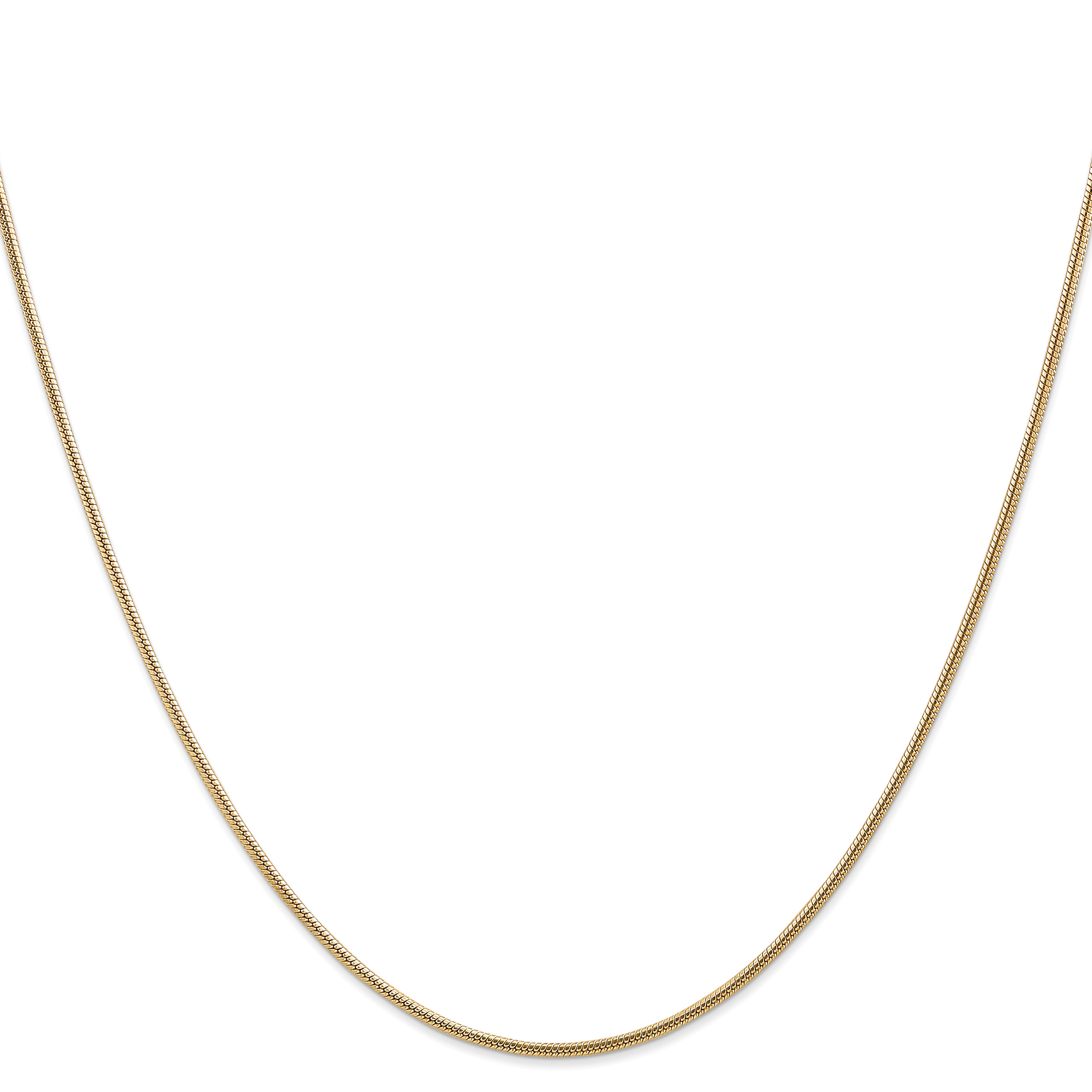 14k 1.6mm Round Snake Chain
