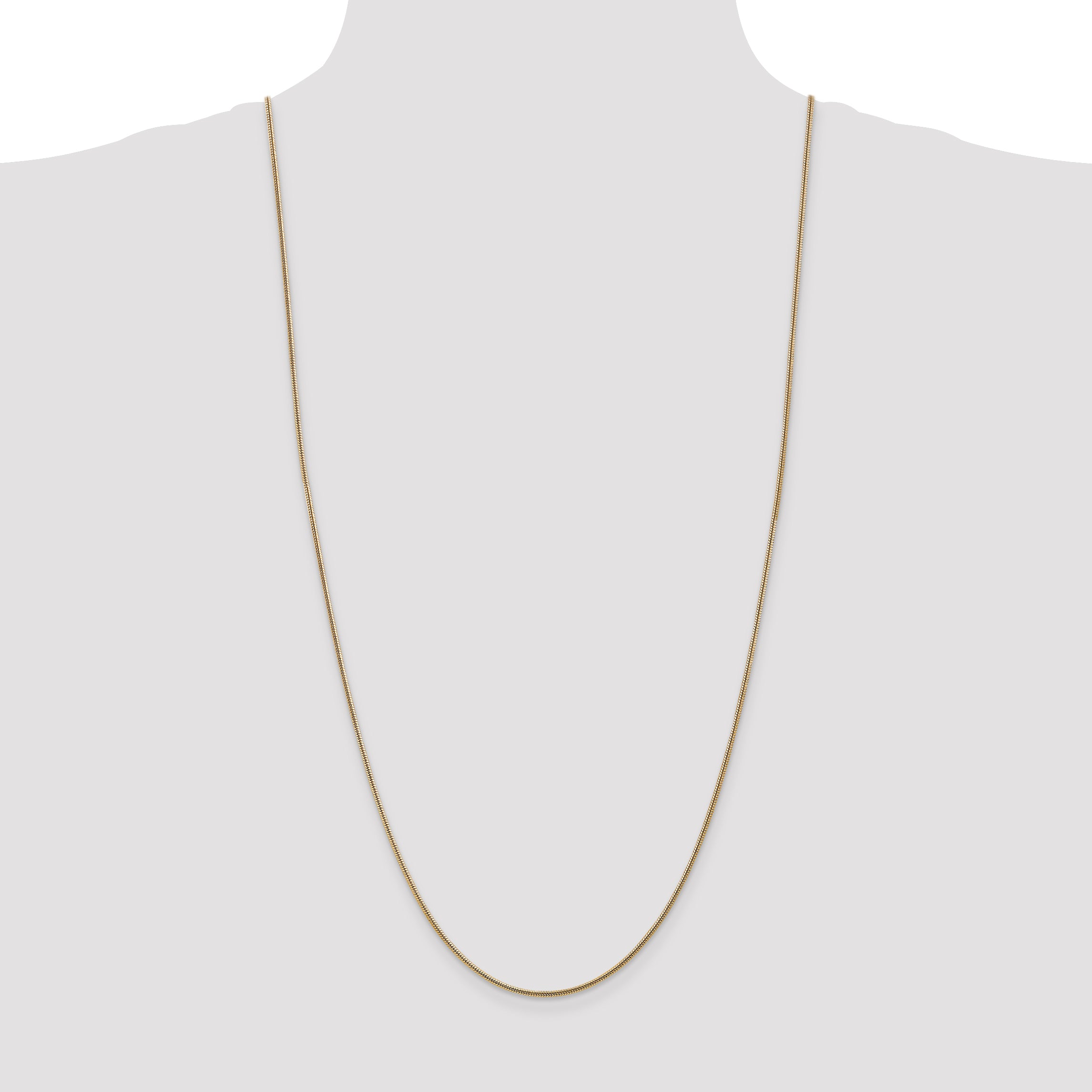 14k 1.6mm Round Snake Chain