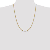 14k 1.85mm Round Snake Chain