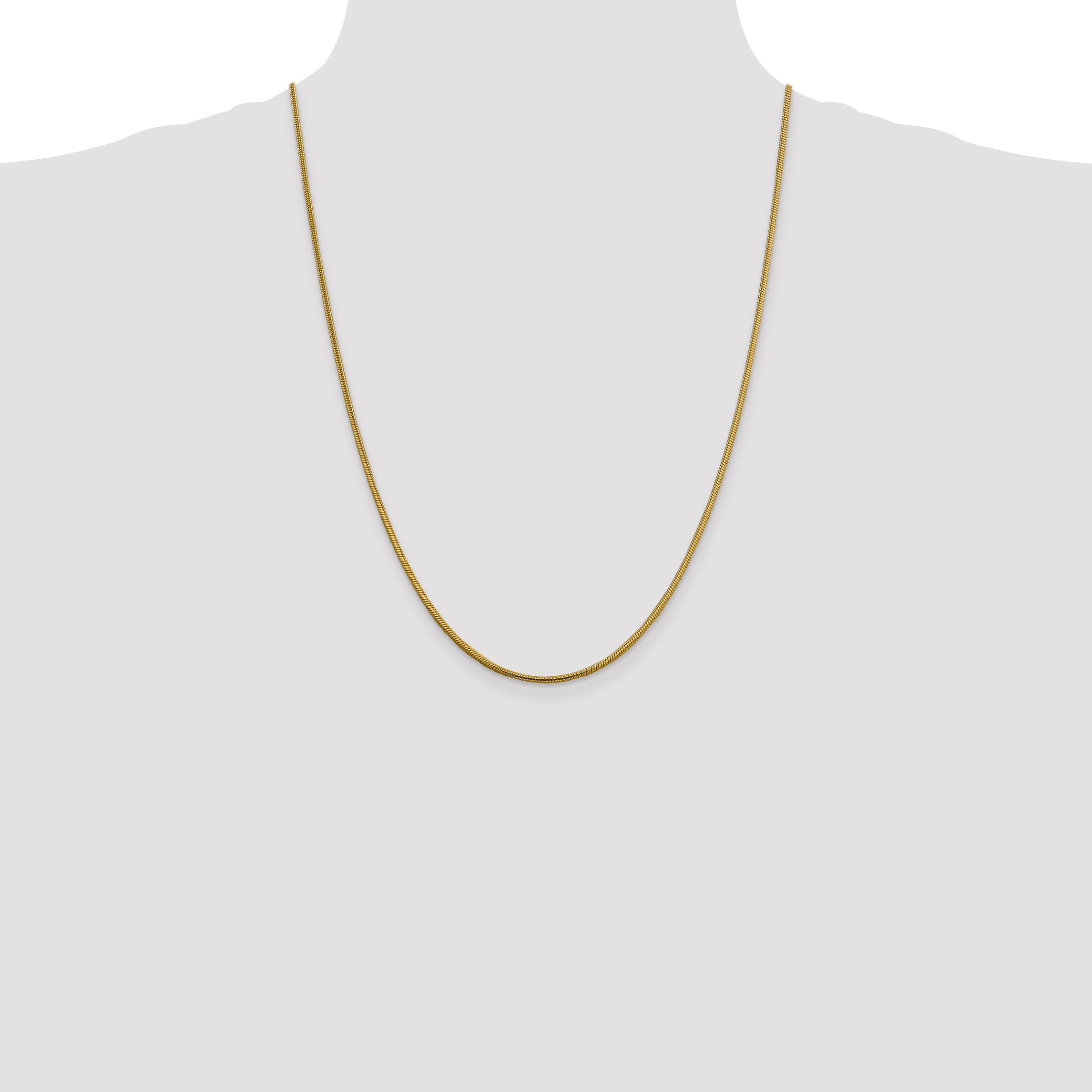 14k 1.85mm Round Snake Chain