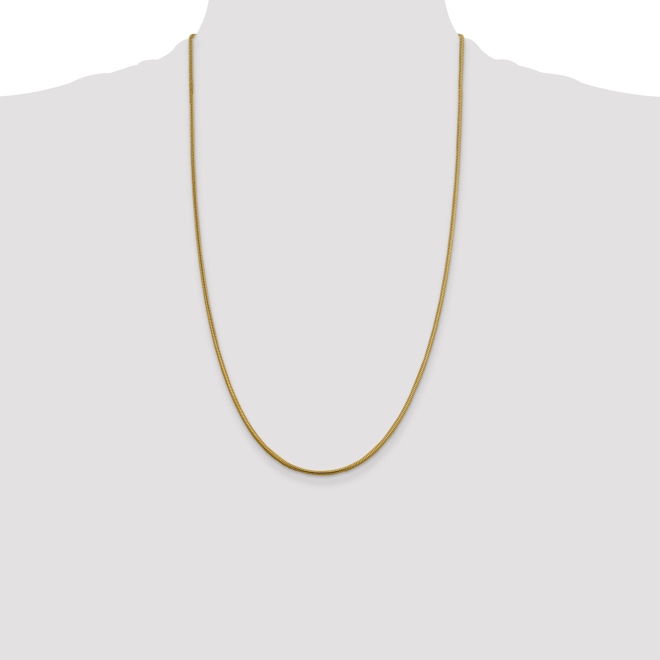 14k 1.85mm Round Snake Chain