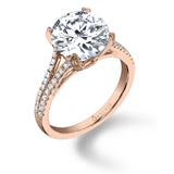 Marjorie - Round Split Shank Engagement Ring