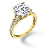 Marjorie - Round Split Shank Engagement Ring