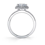 Clarinda - Pear Shaped Engagement Ring with Split Shank