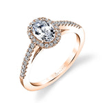 Klara - Oval Shaped Halo Engagement Ring