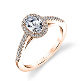 Klara - Oval Shaped Halo Engagement Ring