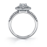 Marie-Eve - Pear Shaped Engagement Ring with Double Halo
