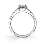 Lindsay - Petite Halo Engagement Ring