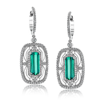 Color Earring in 18k Gold with Diamonds