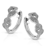 Hoop Earring in 18k Gold with Diamonds
