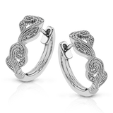 Hoop Earring in 18k Gold with Diamonds