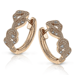 Hoop Earring in 18k Gold with Diamonds