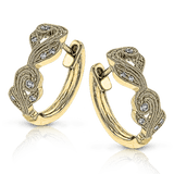 Hoop Earring in 18k Gold with Diamonds