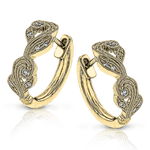 Hoop Earring in 18k Gold with Diamonds