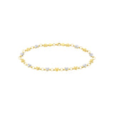 Two-Tone Stampato D/C and Satin Hearts Anklet