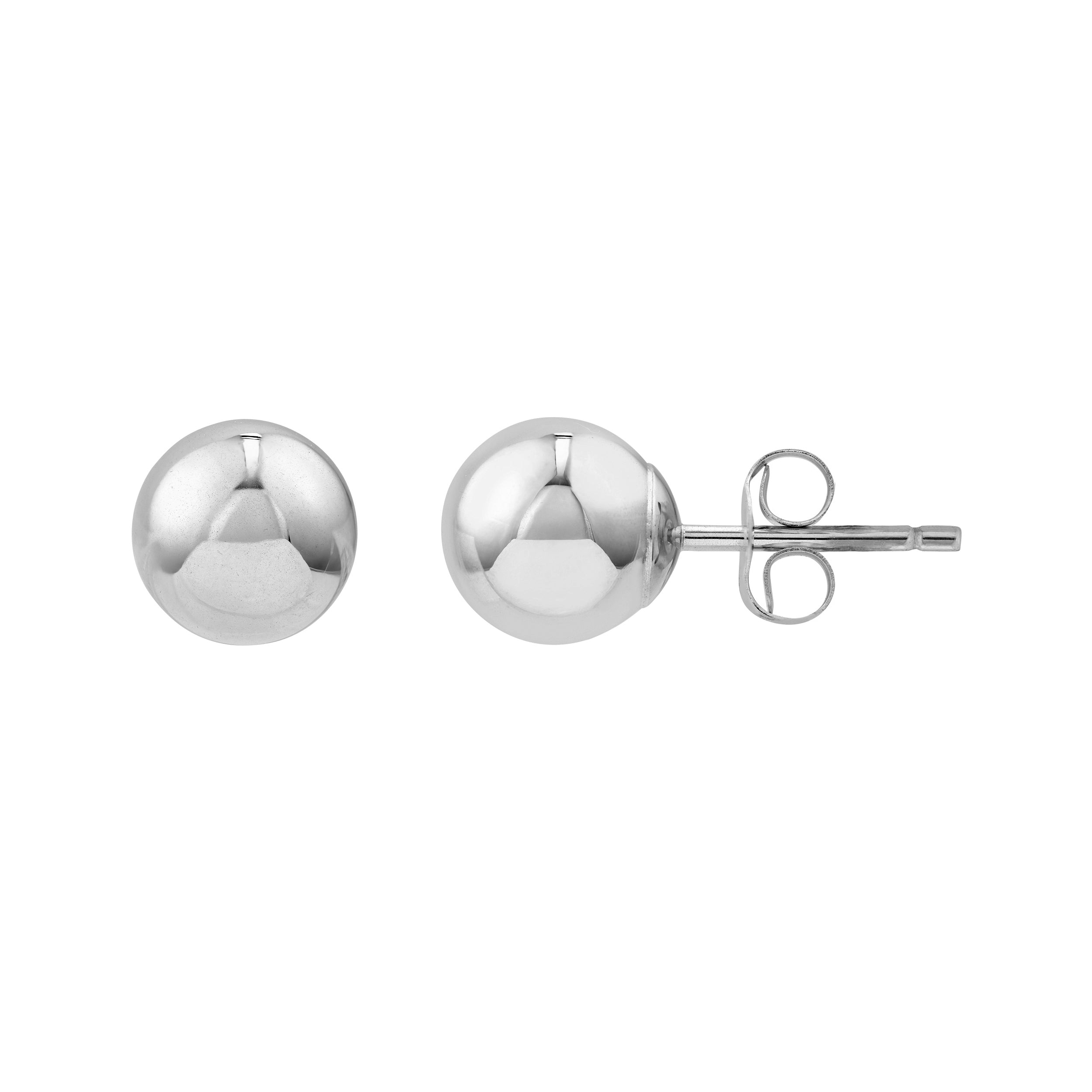 6mm Polished Ball Stud Earrings