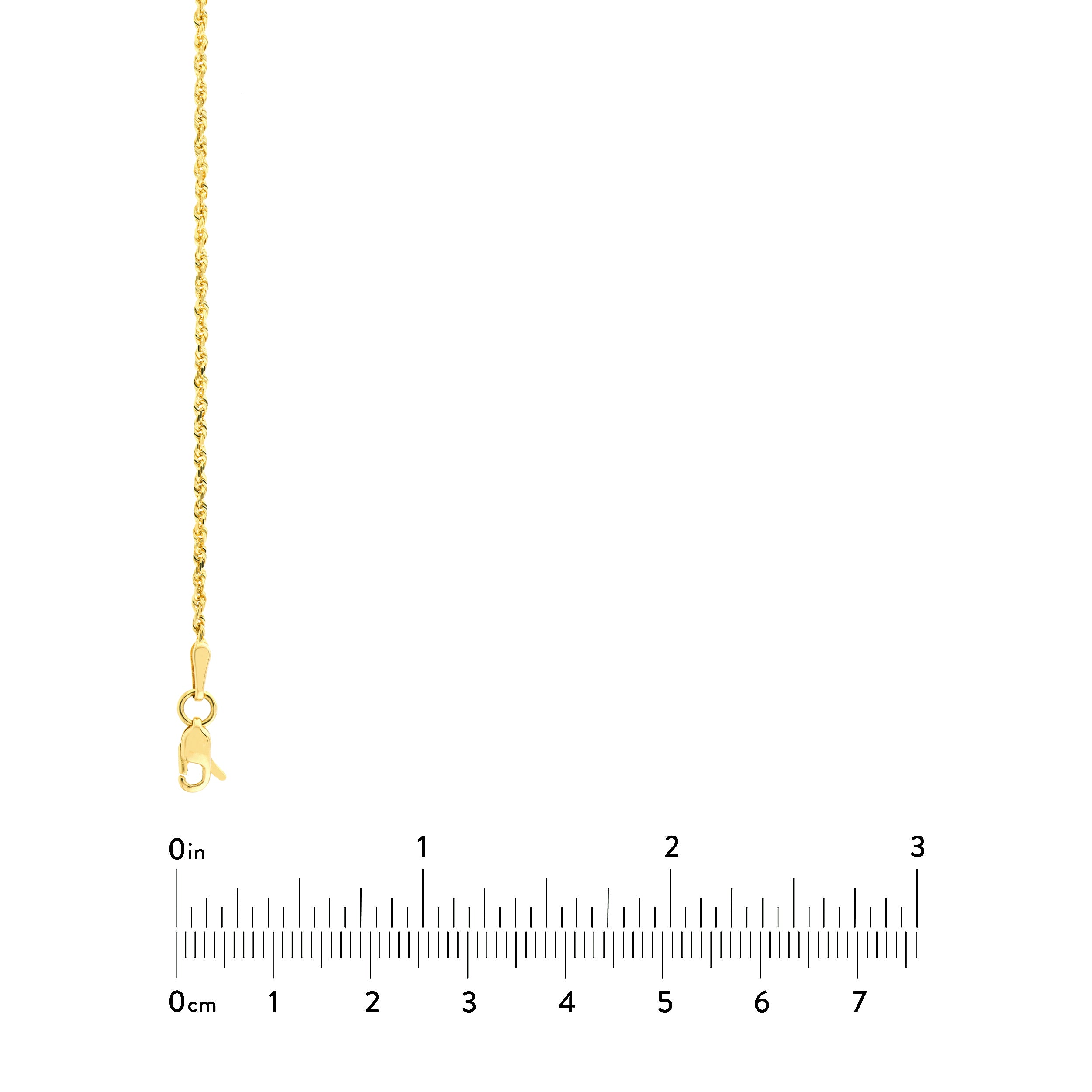 1.56mm D/C Rope Chain with Lobster Lock