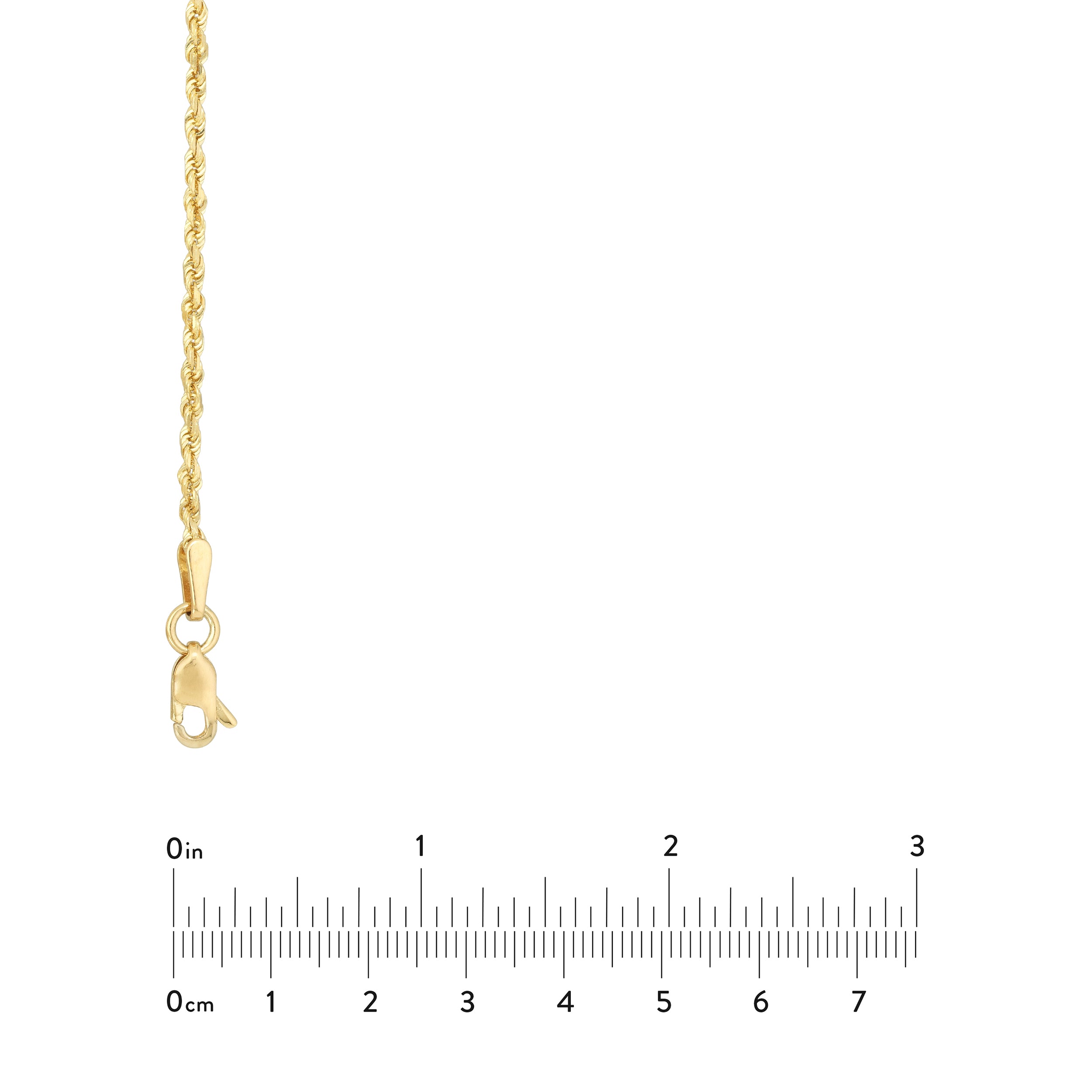 1.8mm D/C Rope Chain with Lobster Lock