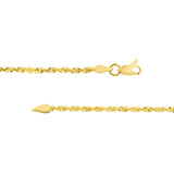 2.15mm D/C Rope Chain with Lobster Lock