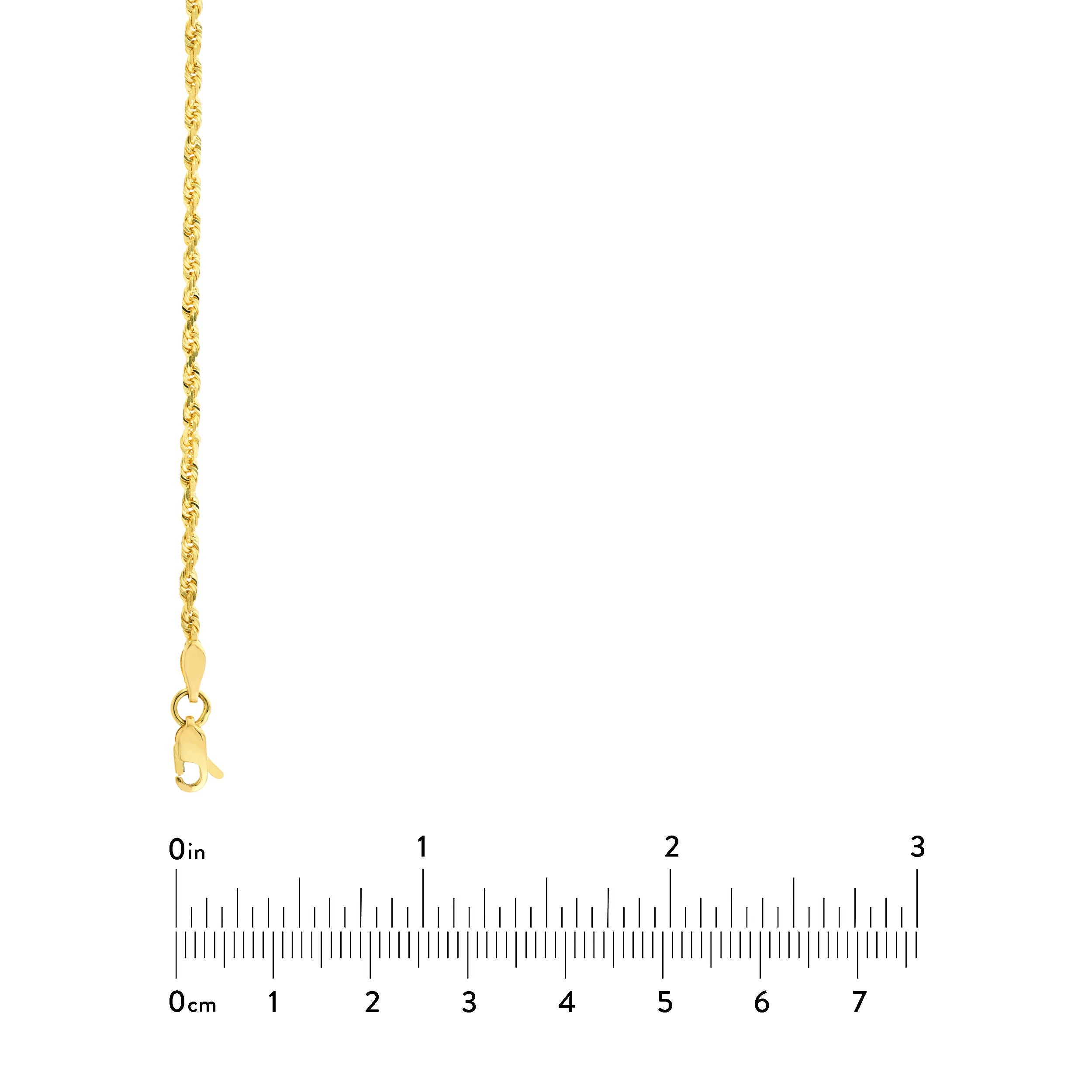 2.15mm D/C Rope Chain with Lobster Lock
