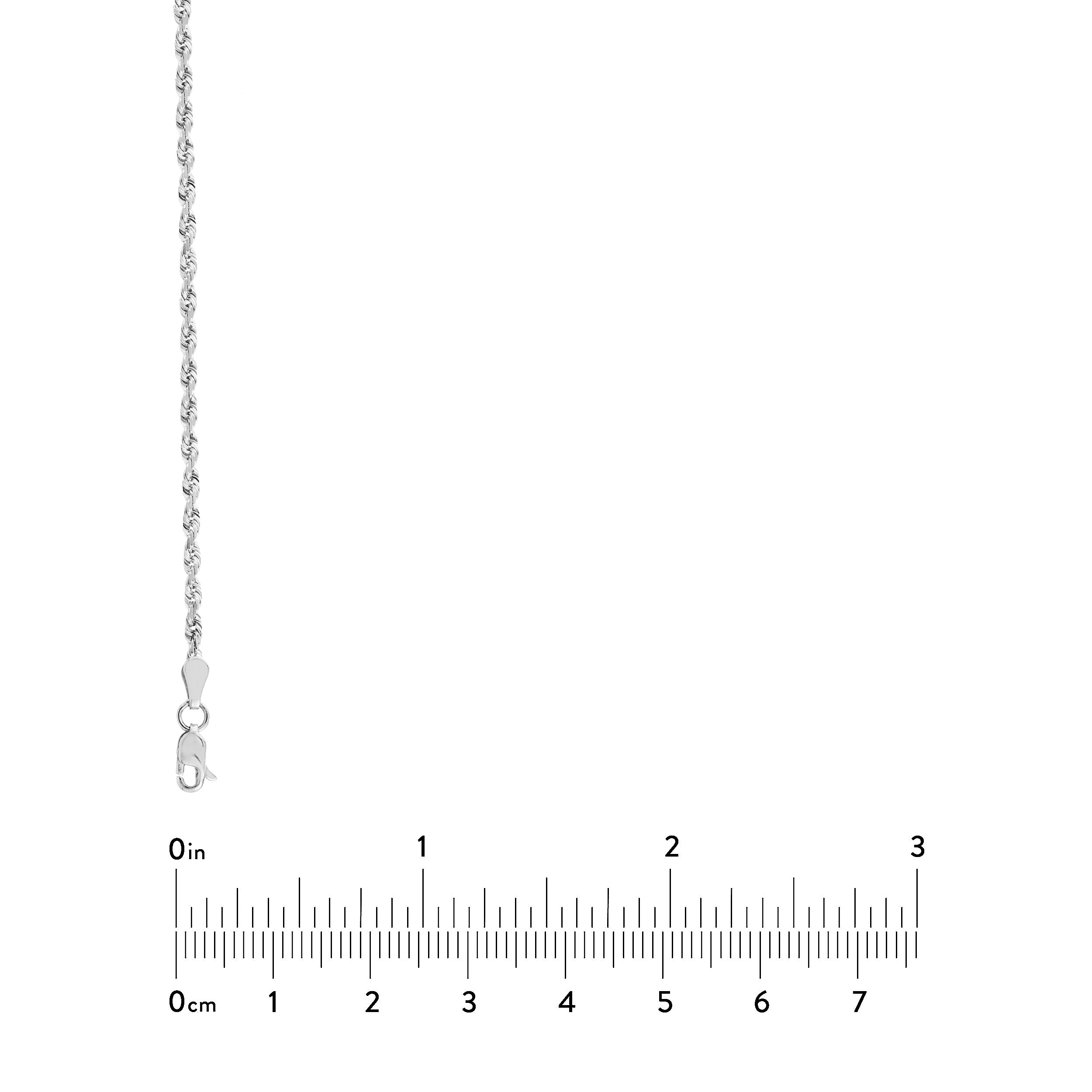 2.3mm D/C Rope Chain with Lobster Lock