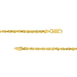 3mm D/C Rope Chain with Lobster Lock