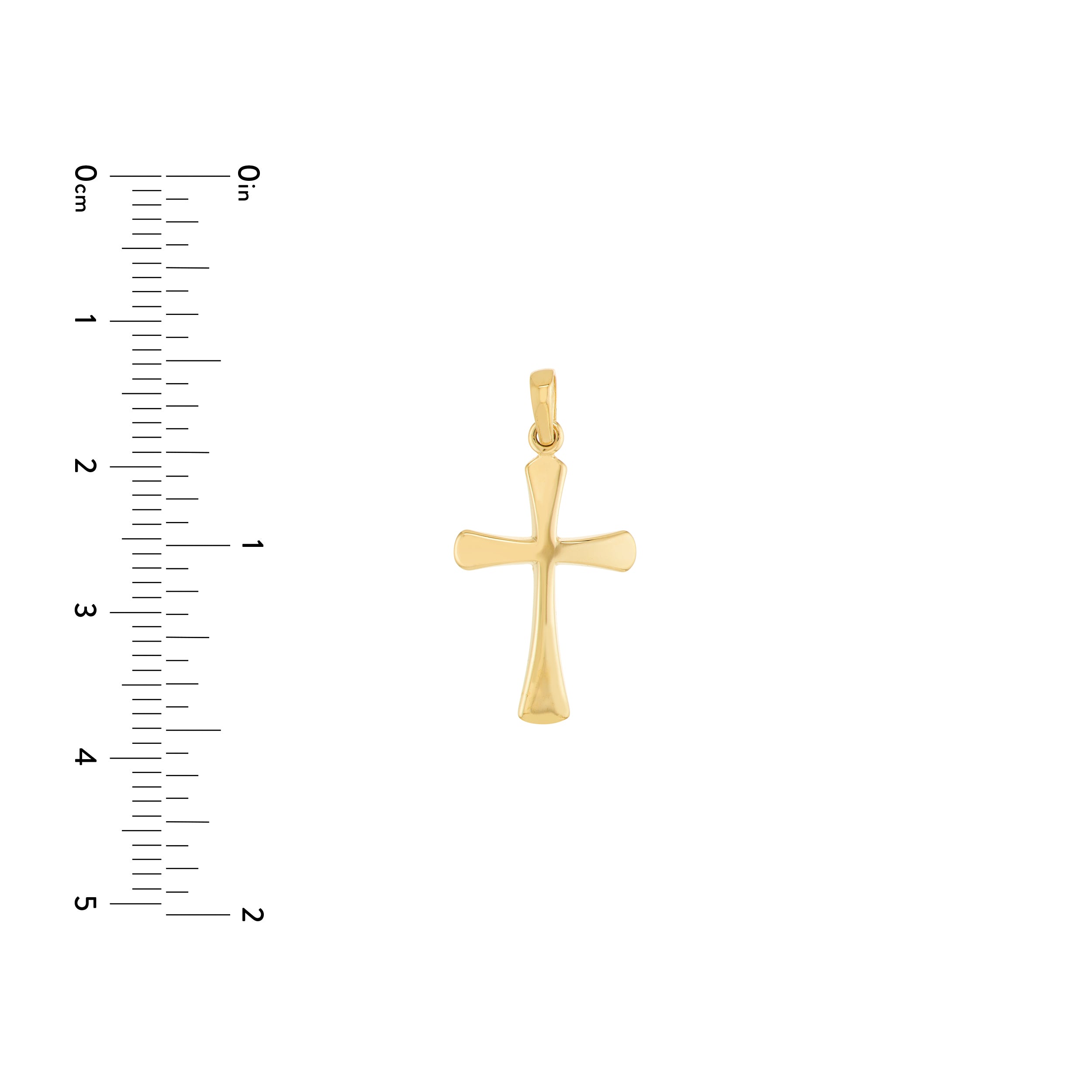 Flare-edged Cross Pendant