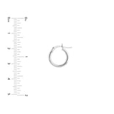 2mm x 15mm Polished Hoop Earrings