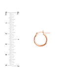 2mm x 15mm Polished Hoop Earrings