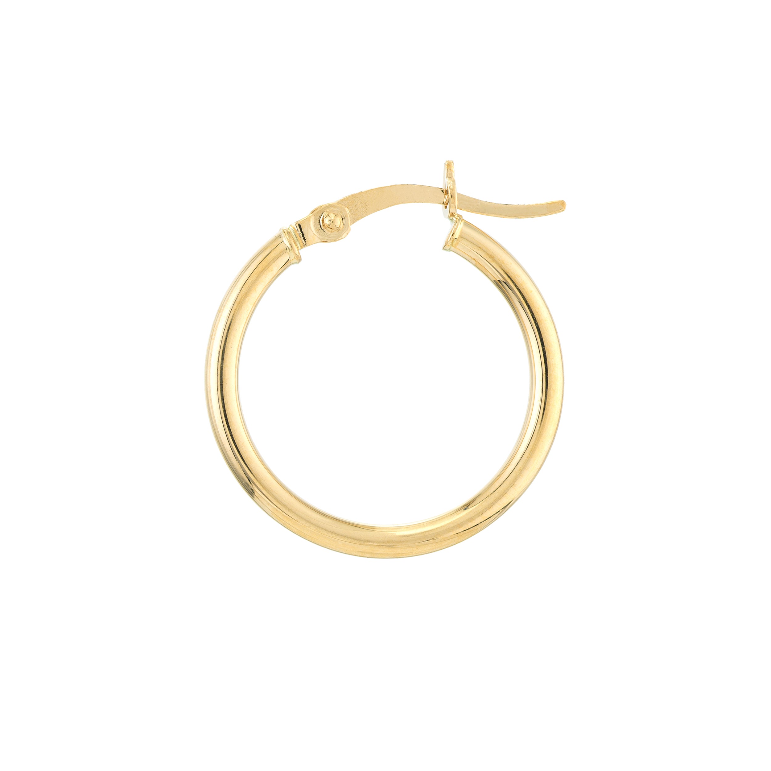 2mm x 20mm Polished Hoop Earrings