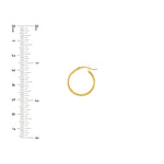 2mm x 20mm Polished Hoop Earrings
