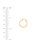 2mm x 20mm Polished Hoop Earrings
