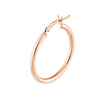 2mm x 25mm Polished Hoop Earrings