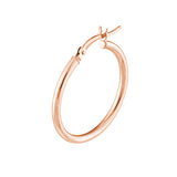 2mm x 25mm Polished Hoop Earrings