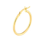 2mm x 25mm Polished Hoop Earrings