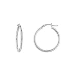 2mm x 25mm Polished Hoop Earrings