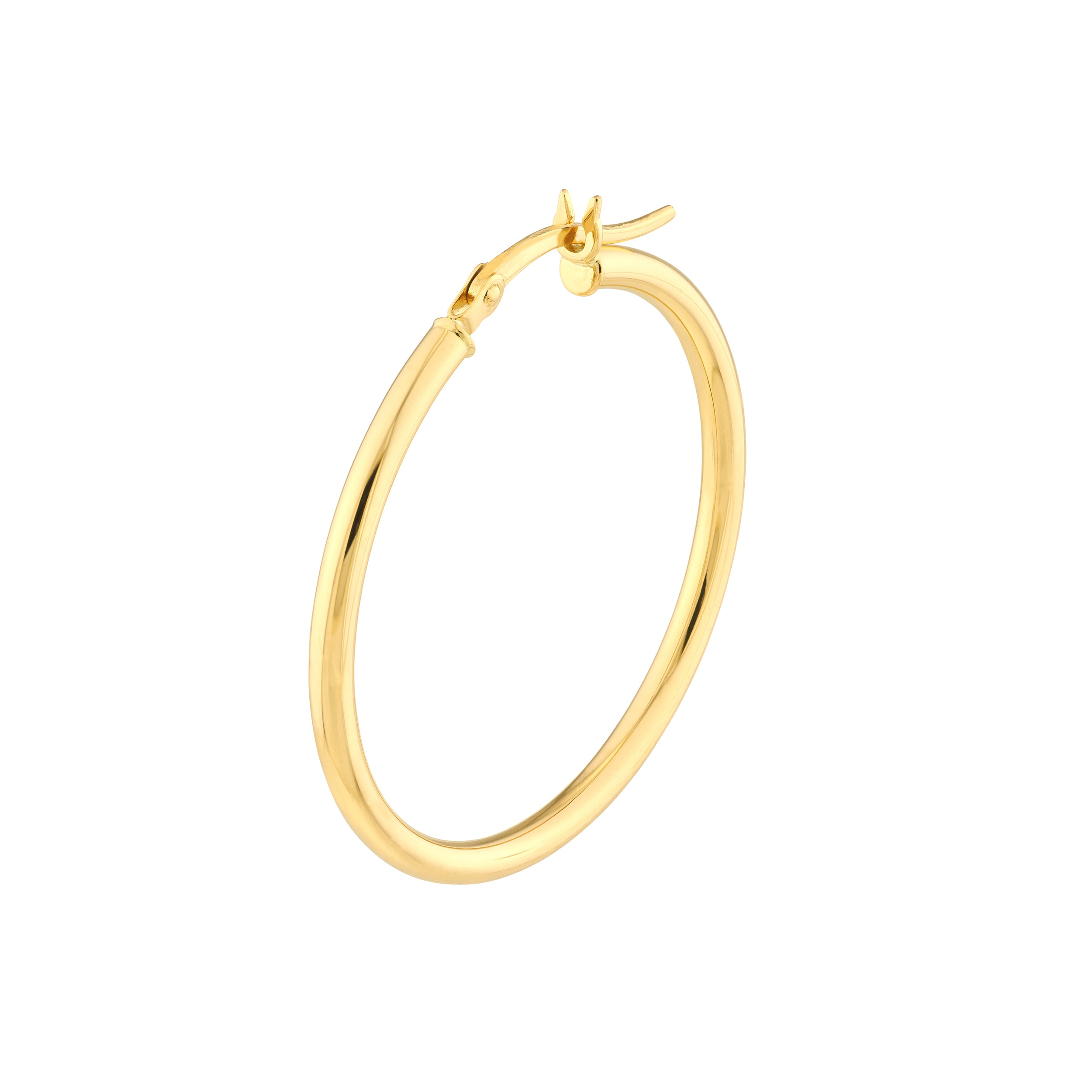 2mm x 30mm Polished Hoop Earrings
