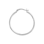2mm x 30mm Polished Hoop Earrings