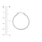 2mm x 30mm Polished Hoop Earrings