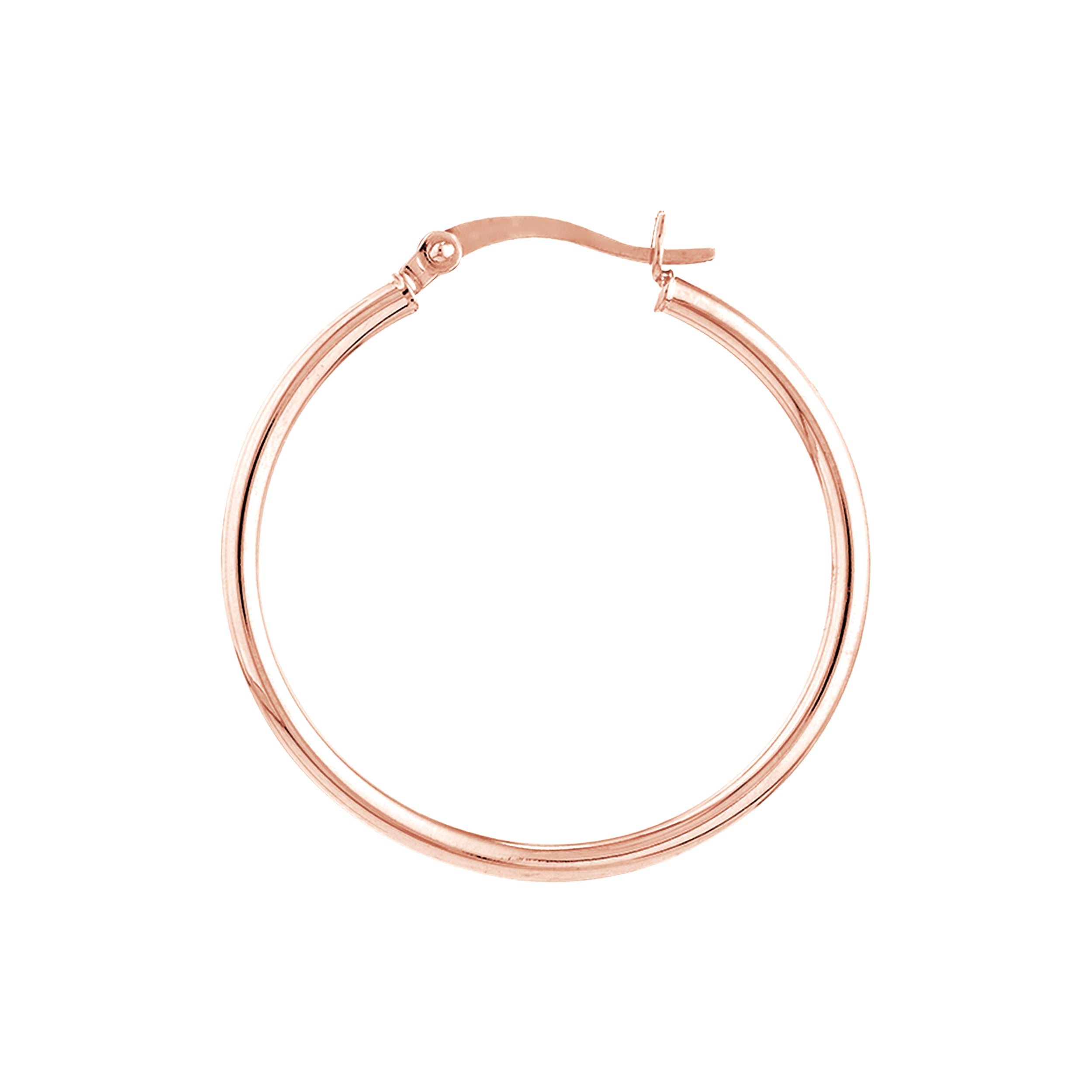 2mm x 30mm Polished Hoop Earrings