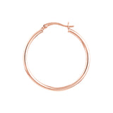 2mm x 30mm Polished Hoop Earrings