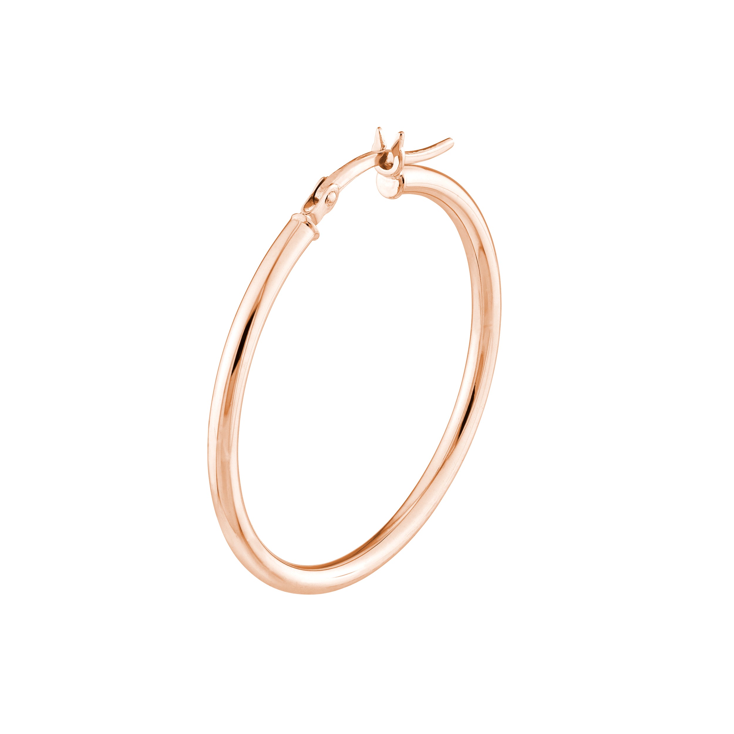 2mm x 30mm Polished Hoop Earrings