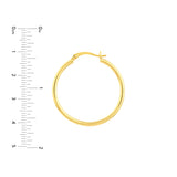 2mm x 30mm Polished Hoop Earrings